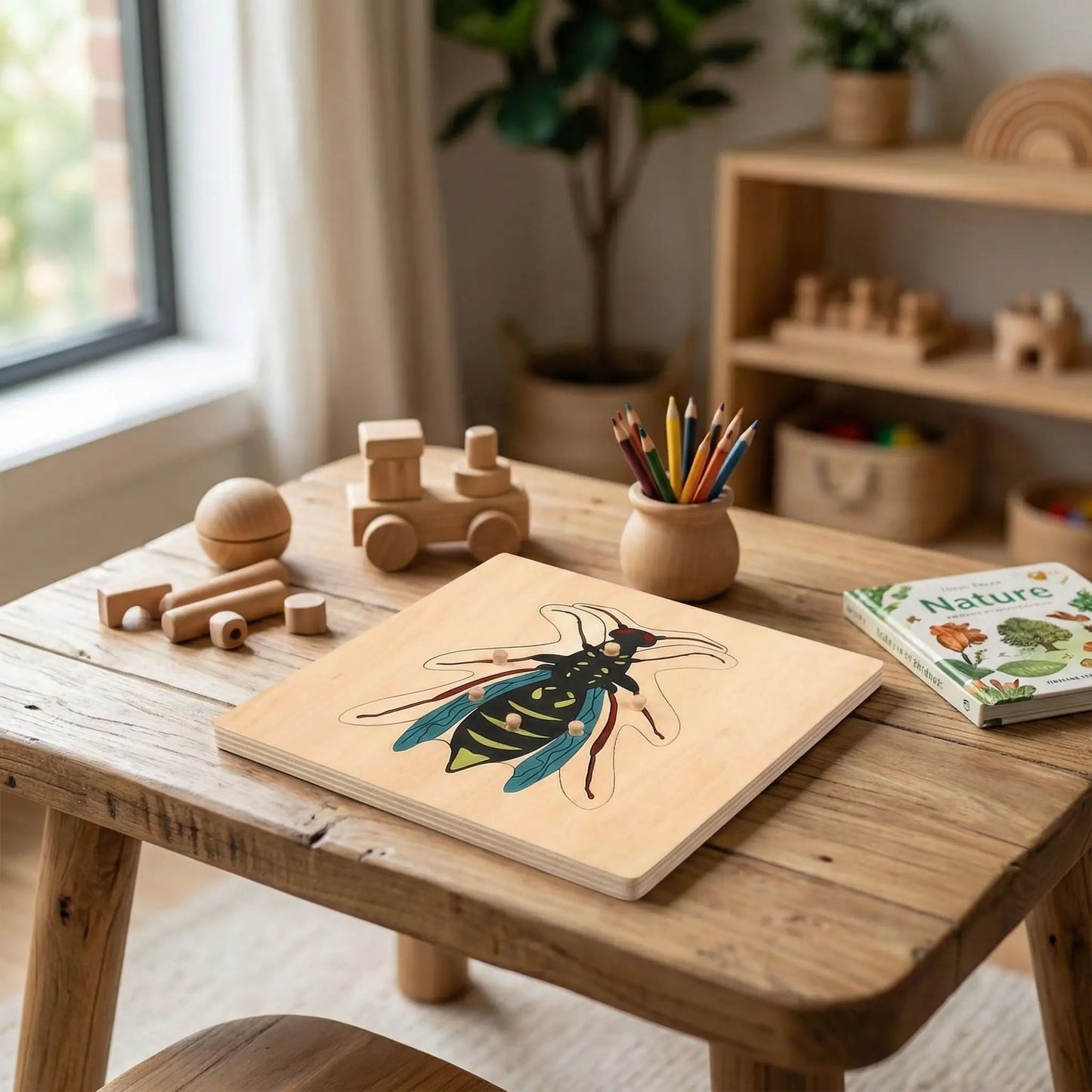 Puzzle bois | 1 - 2 - 3 - Insectes - Calin Enfant