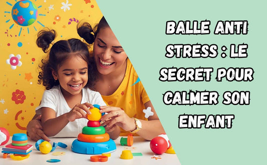 Enfant qui utilise une balle anti-stress pour se calmer - Jouet sensoriel apaisant - Calin Enfant