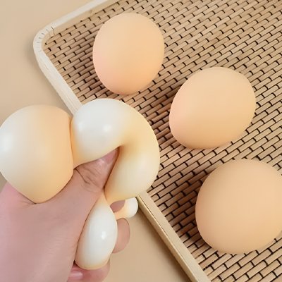 Balle antistress beige ergonomique 