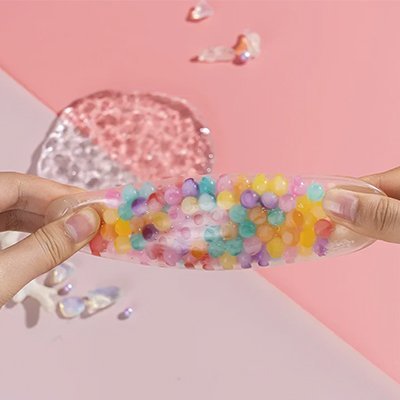 balle sensorielle gel bille multicolore