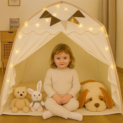 fille dans tente enfant univers magique 