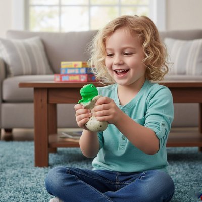 garcon joue avec balle anti stress enfant