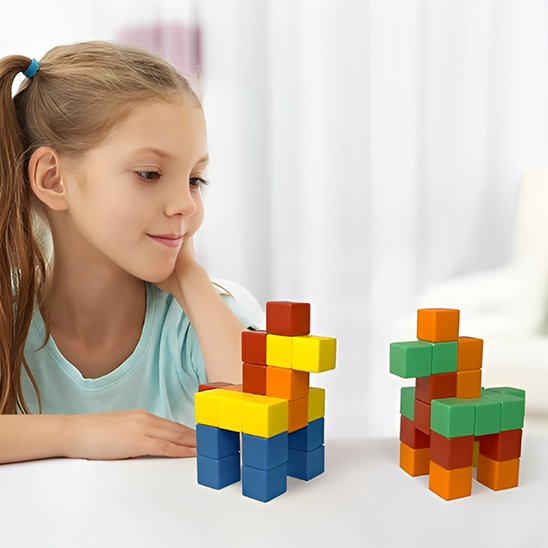 Jeu de construction magnétique | Créa - bloc - Calin Enfant