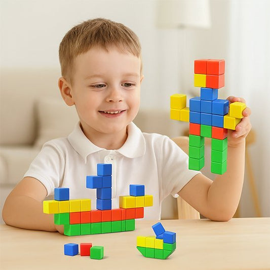 Jeu de construction magnétique | Créa - bloc - Calin Enfant
