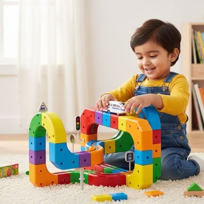 Jeu de construction magnétique | Magné - train - Calin Enfant
