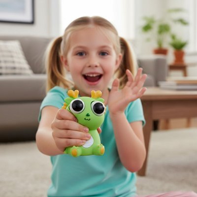 jouet anti stress dans mains fillette