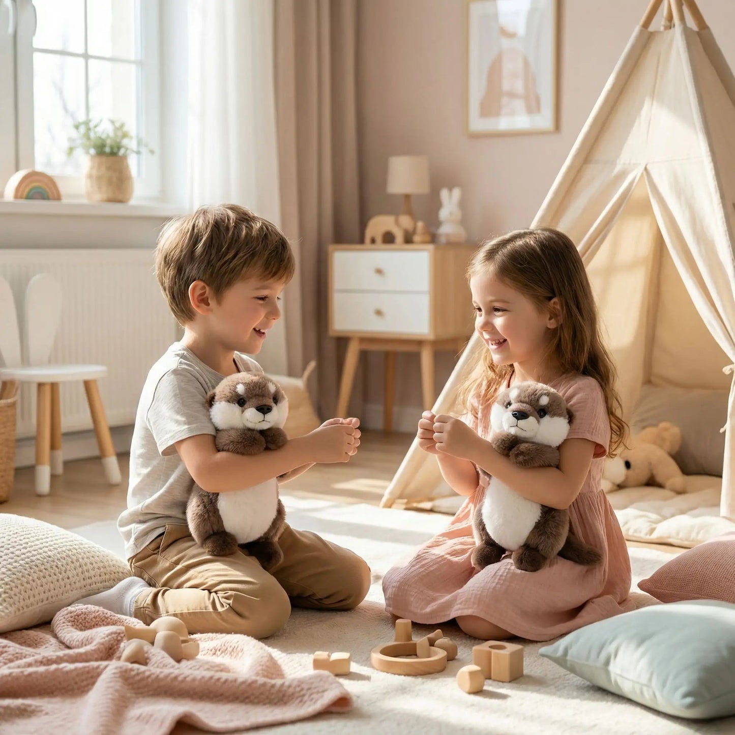 Peluche loutre | Magnétik Calin - Calin Enfant