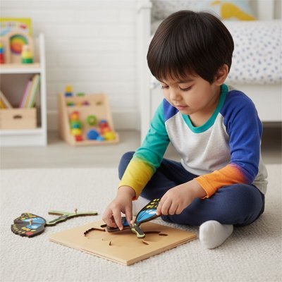 Puzzle bois | 1 - 2 - 3 - Insectes - Calin Enfant