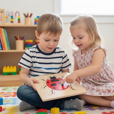 Puzzle bois | 1 - 2 - 3 - Insectes - Calin Enfant