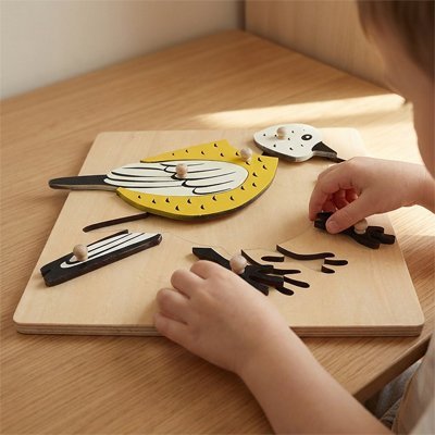 Puzzle bois | 1 - 2 - 3 oiseau - Calin Enfant