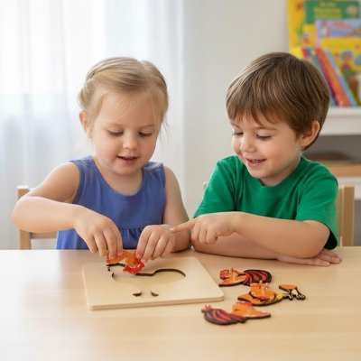 Puzzle bois | 1 - 2 - 3 oiseau - Calin Enfant