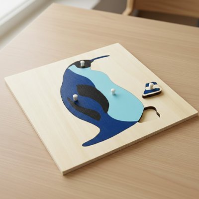 Puzzle bois | 1 - 2 - 3 oiseau - Calin Enfant