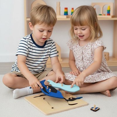 Puzzle bois | 1 - 2 - 3 oiseau - Calin Enfant