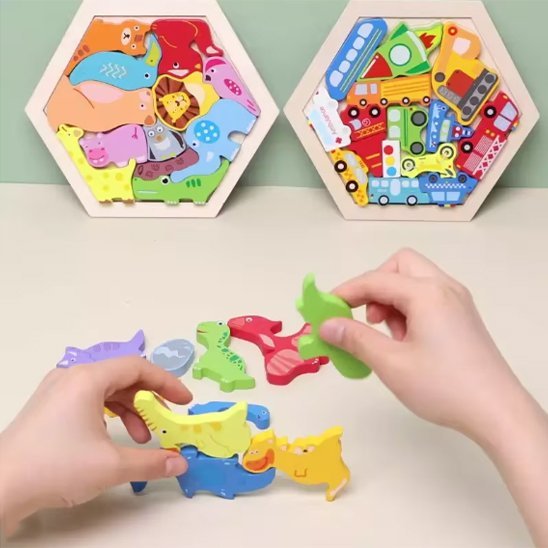Puzzle bois | Artisanal Éducatif - Calin Enfant
