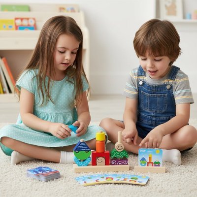 Puzzle en bois | Nuit - jour - Calin Enfant