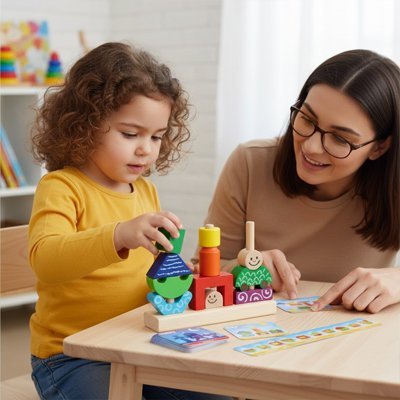 Puzzle en bois | Nuit - jour - Calin Enfant
