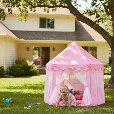 Tente enfant aventure coloree exterieur